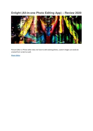 enlight all in one photo editing app review 2020