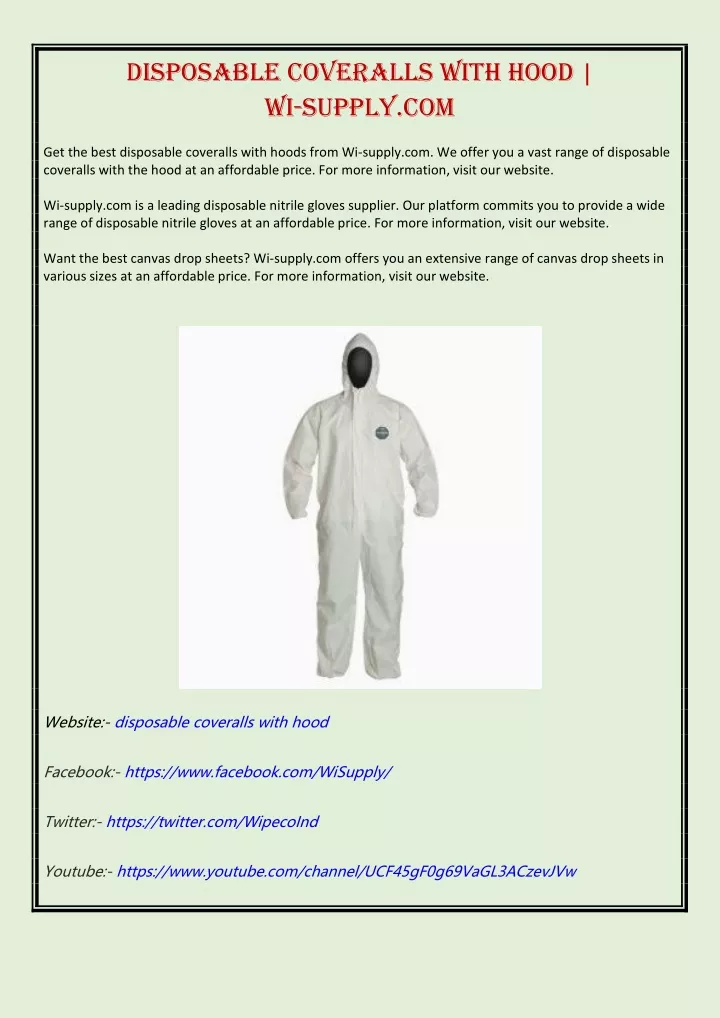 disposable coveralls with hood wi supply com