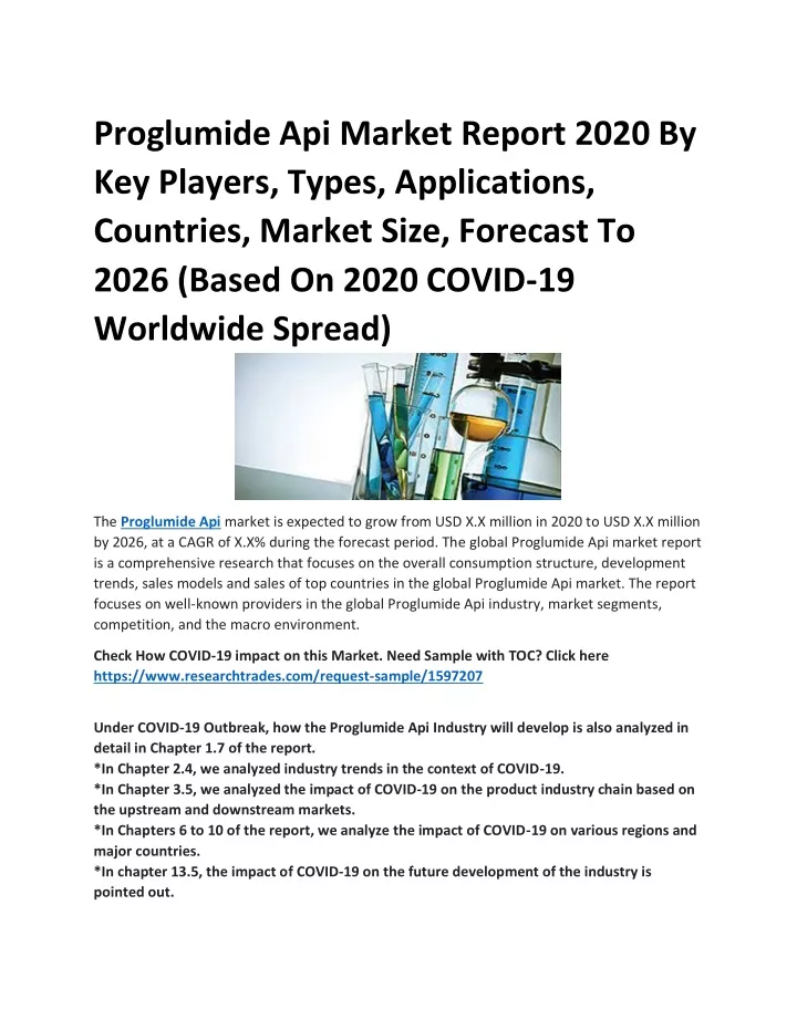 proglumide api market report 2020 by key players