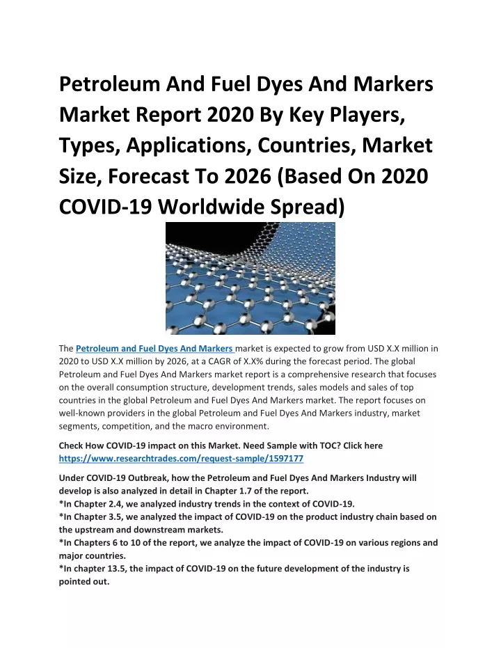 petroleum and fuel dyes and markers market report