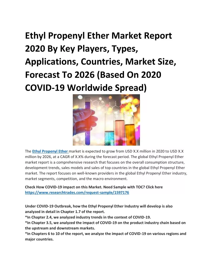 ethyl propenyl ether market report 2020