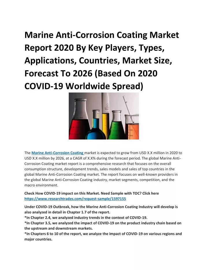 marine anti corrosion coating market report 2020