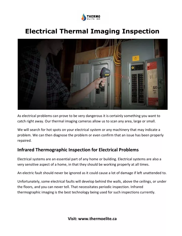 electrical thermal imaging inspection