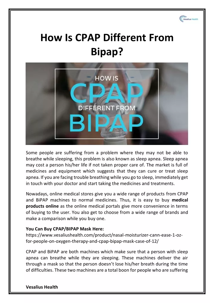 how is cpap different from bipap