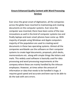 ensure enhanced quality content with word