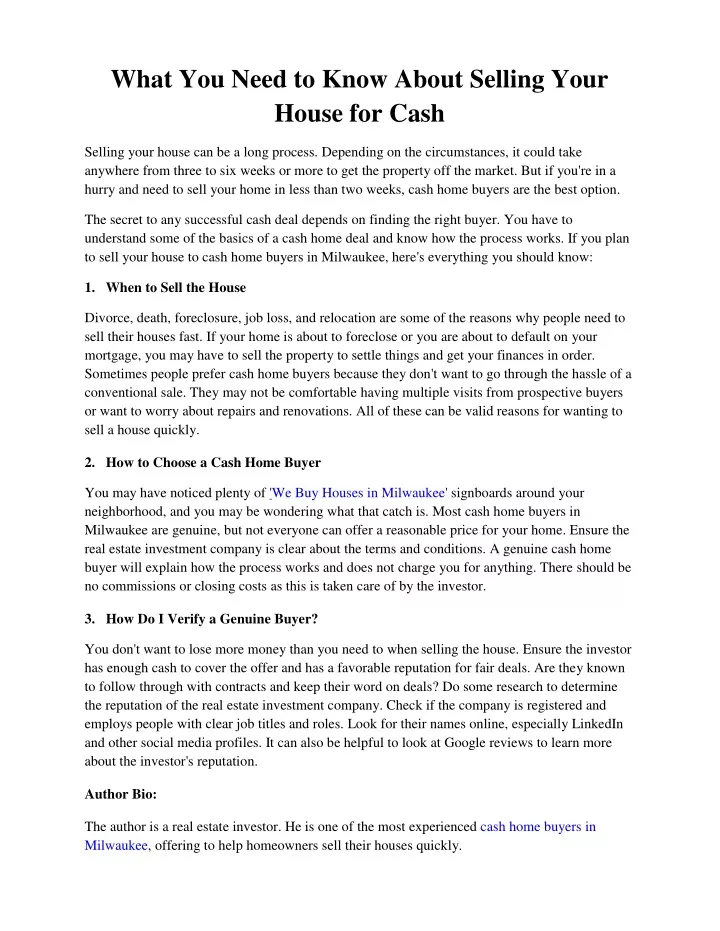 what you need to know about selling your house