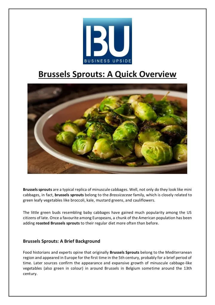 brussels sprouts a quick overview
