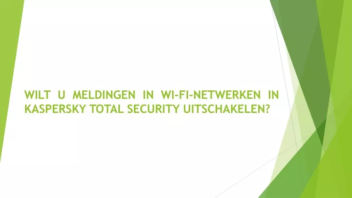 wilt u meldingen in wi fi netwerken in kaspersky total security uitschakelen