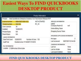 easiest ways to find quickbooks desktop product