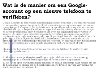 wat is de manier om een google account op een nieuwe telefoon te verifi ren