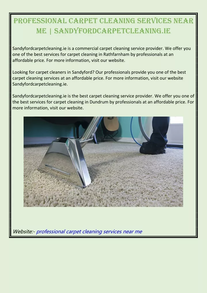 professional carpet cleaning services near