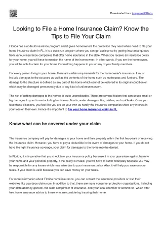 Looking to File a Home Insurance Claim? Know the Tips to File Your Claim