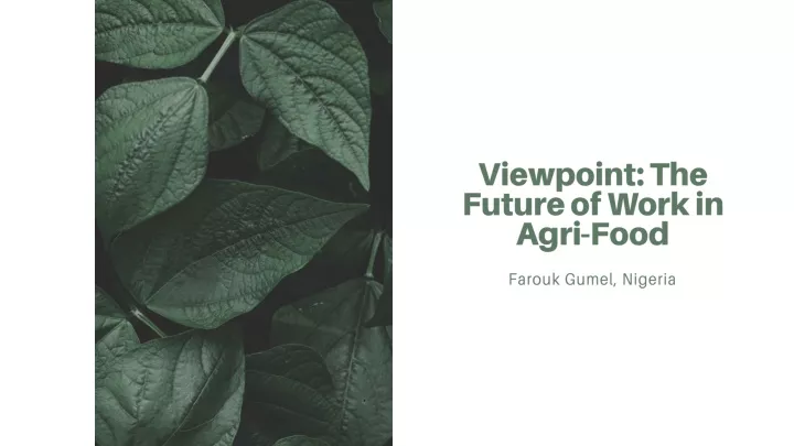 viewpoint the future of work in agri food