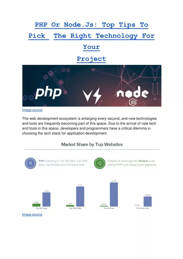 php or node js top tips to pick t he right