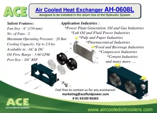 air cooled heat exchanger ah 0608l designed