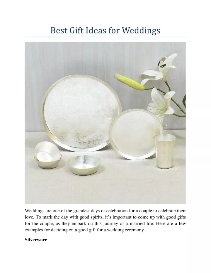 best gift ideas for weddings