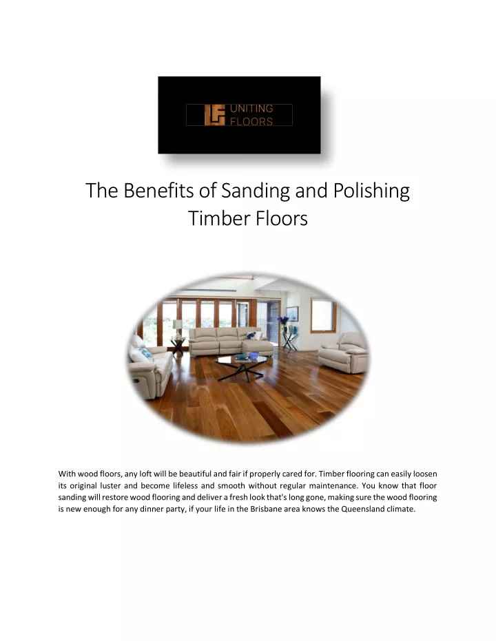 the benefits of sanding and polishing timber