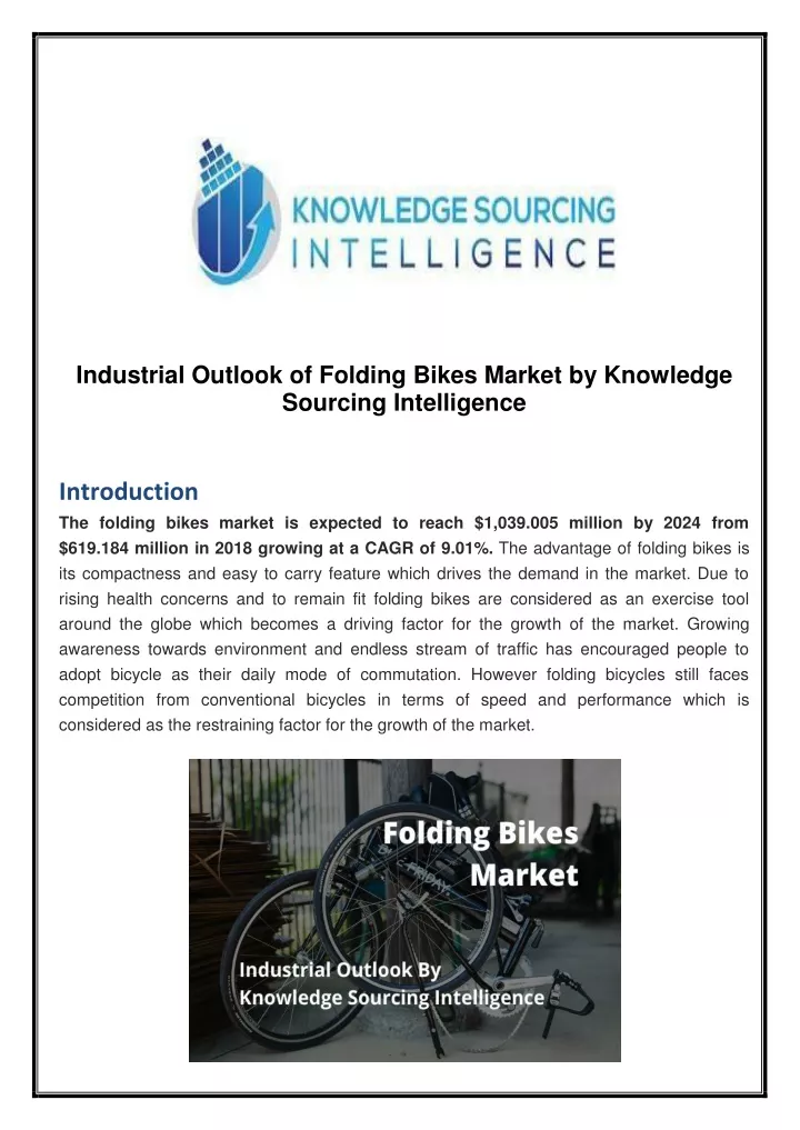 industrial outlook of folding bikes market