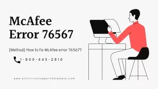 [Method] How to fix McAfee error 76567?