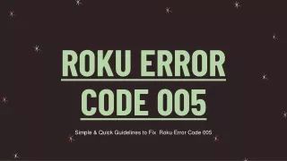 roku error code 005