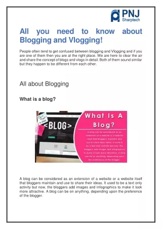 all you need to know about blogging and vlogging