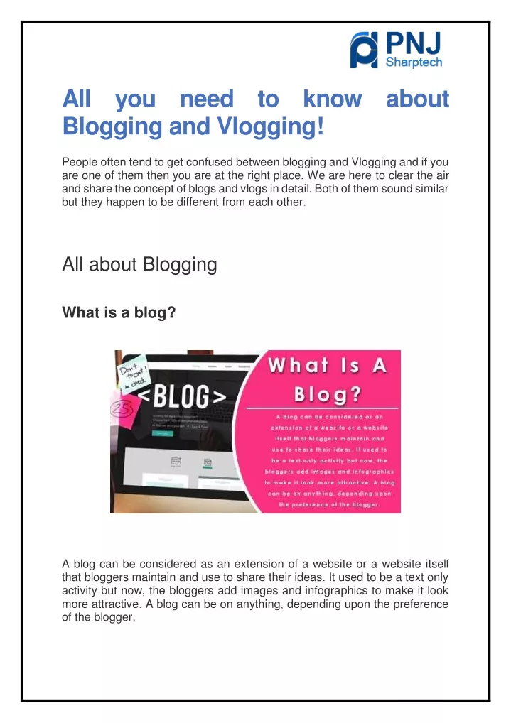 all you need to know about blogging and vlogging