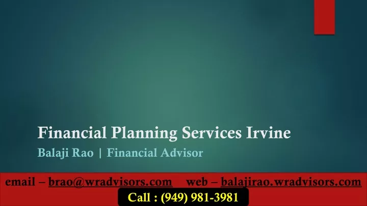 financial planning services irvine