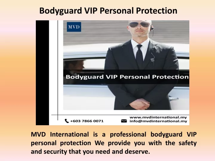 bodyguard vip personal protection