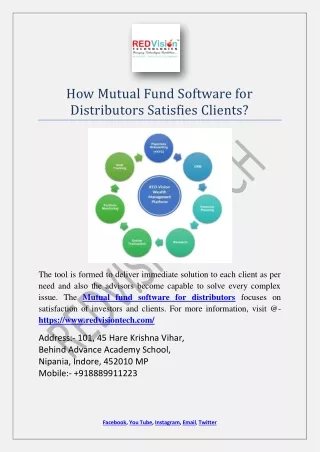 how mutual fund software for distributors