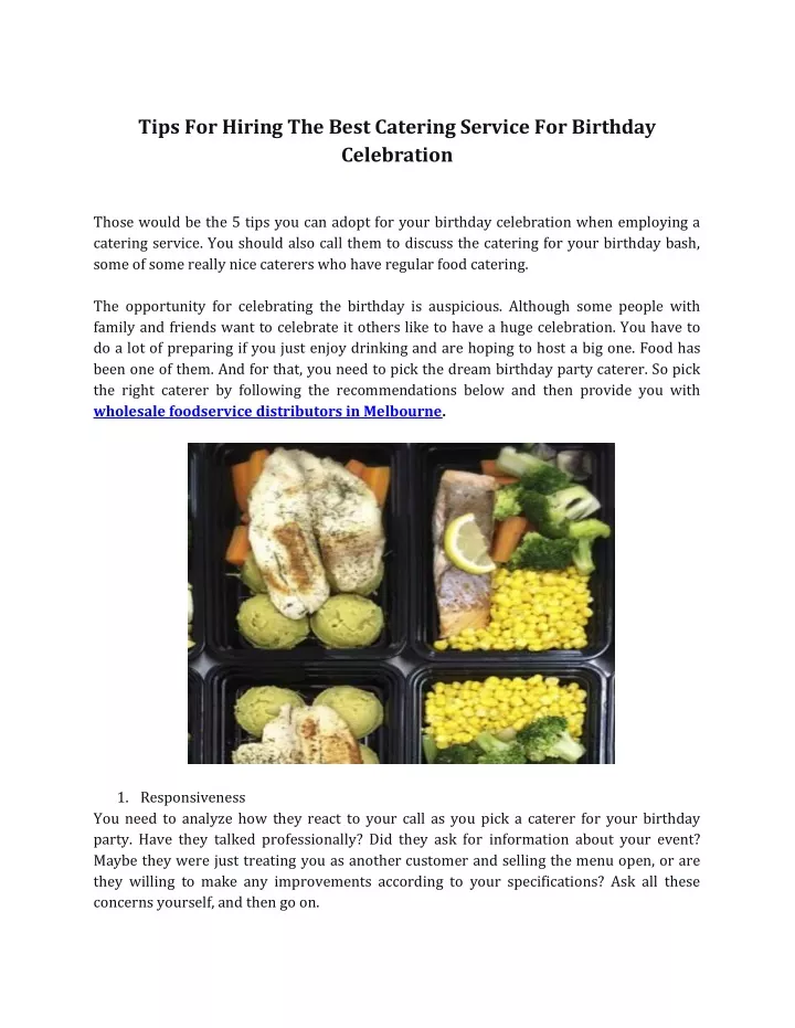 tips for hiring the best catering service
