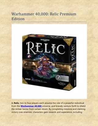Warhammer 40,000: Relic Premium Edition