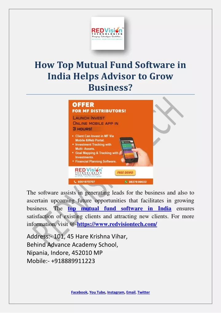 how top mutual fund software in india helps