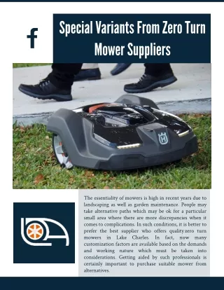 Special Variants From Zero Turn Mower Suppliers