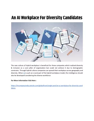 An AI Workplace For Diversity Candidates