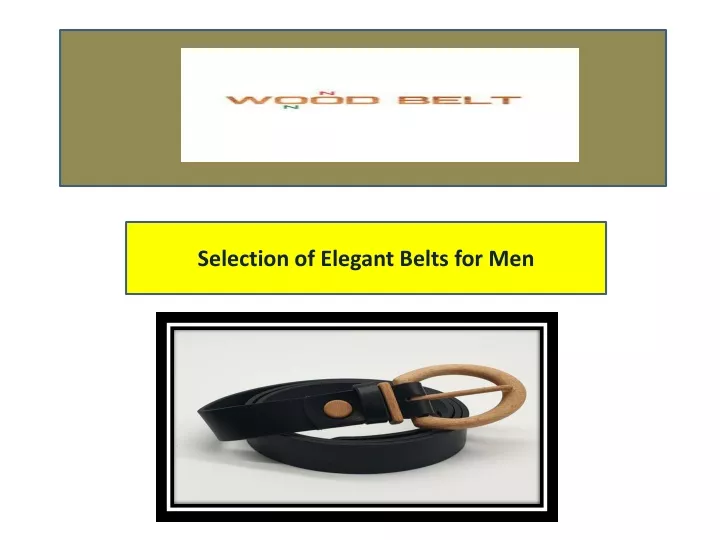 selection of elegant belts for men