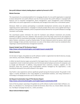 non profit software industry leading players