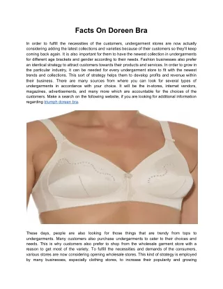 facts on doreen bra