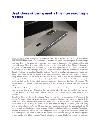 used iphone uk buying used a little more
