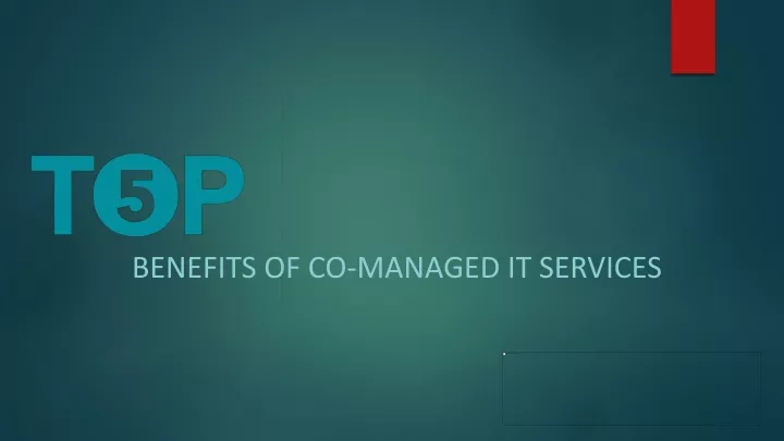 benefits of co managed it services