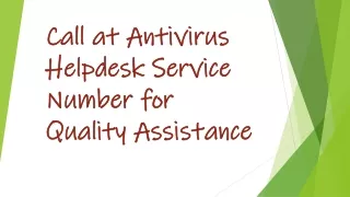 Antivirus Helpdesk Service Number  1-888-678-0362