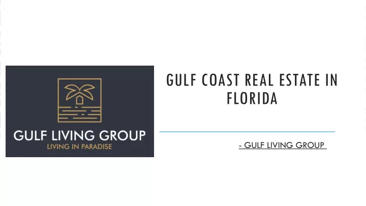 gulf coast real estate in florida