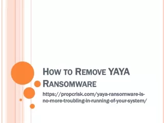 How to Remove YAYA Ransomware