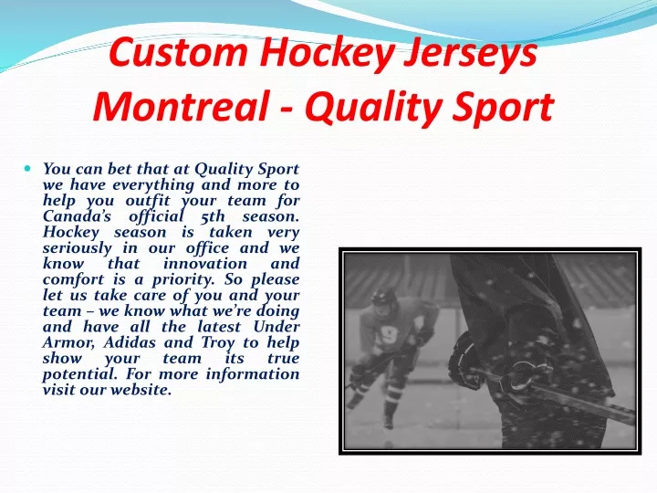 custom hockey jerseys montreal quality sport