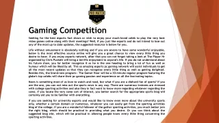 gaming competition