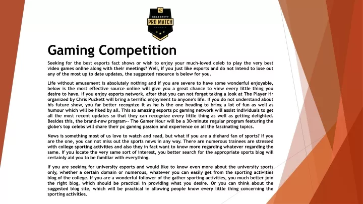 gaming competition
