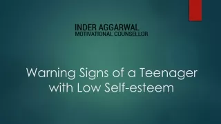 Warning Signs of a Teenager with Low Self-esteem