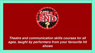 Musical Theatre Courses London - West End in