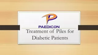 Treatment of Piles for Diabetic Patients