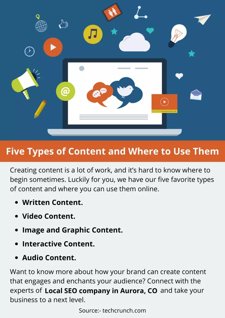 five types of content and where to use them