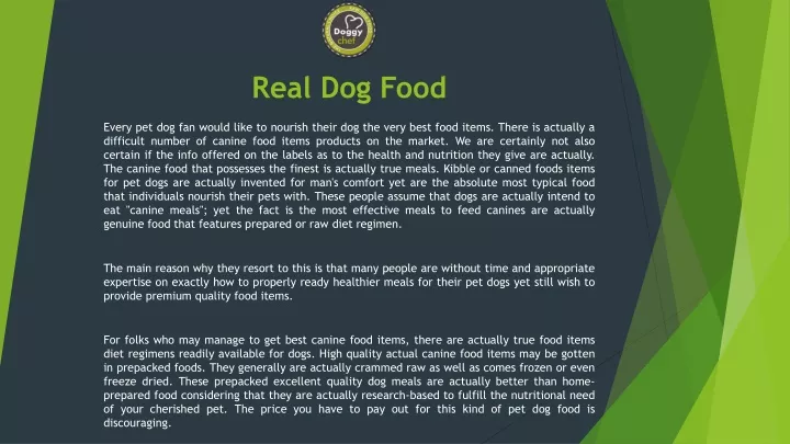 real dog food